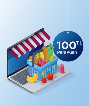 İnternetten market alışverişlerinize 100 TL ParaPuan!